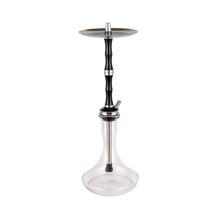 Kaca Jelas Aluminium Keluli Tahan Karat Lubang Tunggal Yahei Hookah 56cm