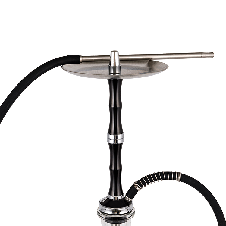 Kaca Jelas Aluminium Keluli Tahan Karat Lubang Tunggal Yahei Hookah 56cm